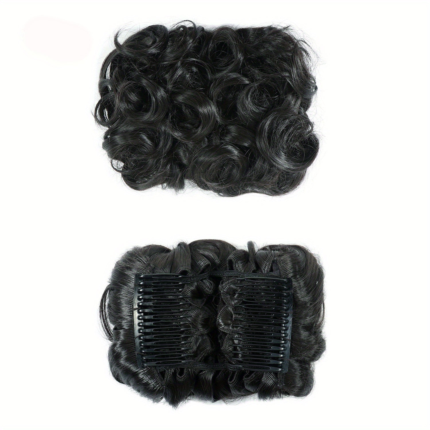 Synthetic Curly Messy Bun Hairpiece 6 Inch Chignon Extensions with Comb Clips