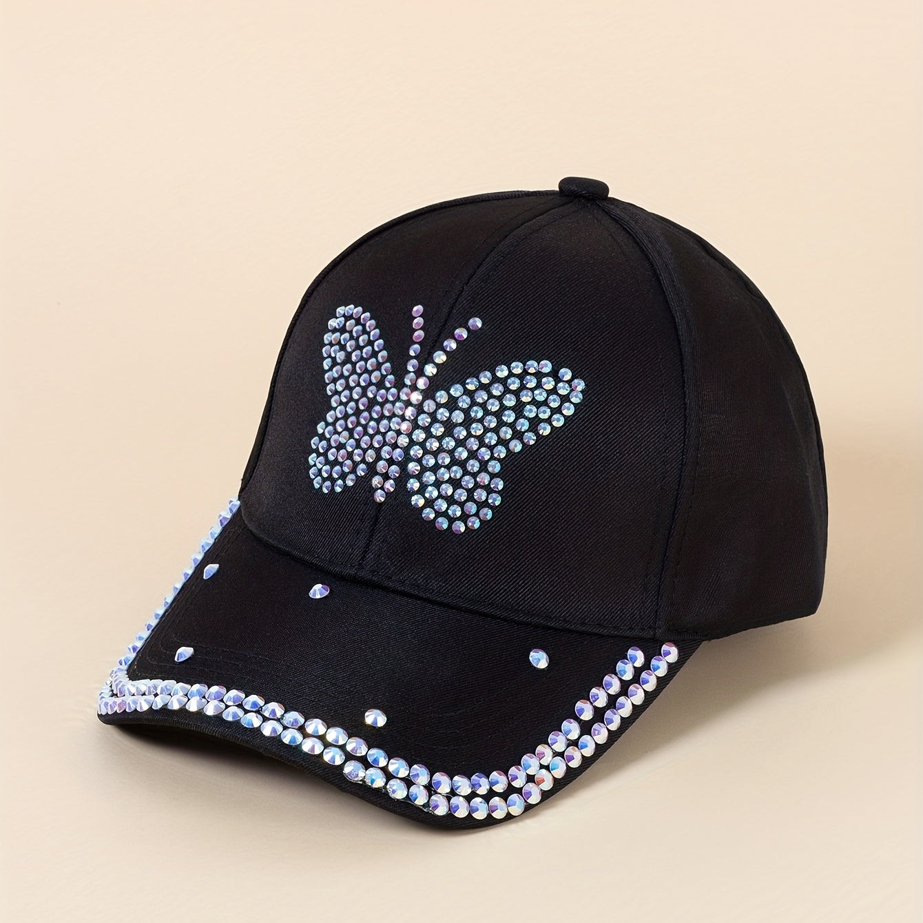 Butterfly Decor Baseball Cap Adjustable Sunscreen Dad Hat