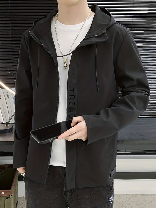 Men's Lightweight Windbreaker Hooded Jacket