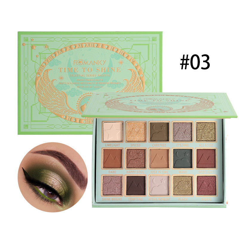 ROMANKY 15-Color Matte Earth Eyeshadow Palette - Angel Collection