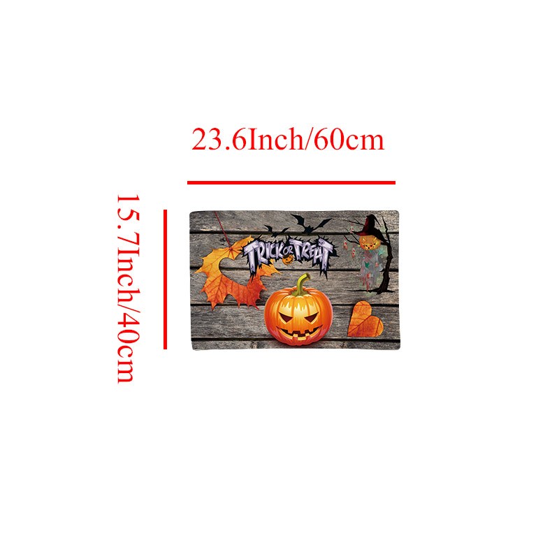 Halloween Pumpkin Pattern Area Rug Non-slip Kitchen Mat