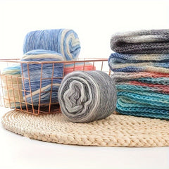 Gradient Woven Thread Wool Cotton Cake Christmas Scarf Yarn