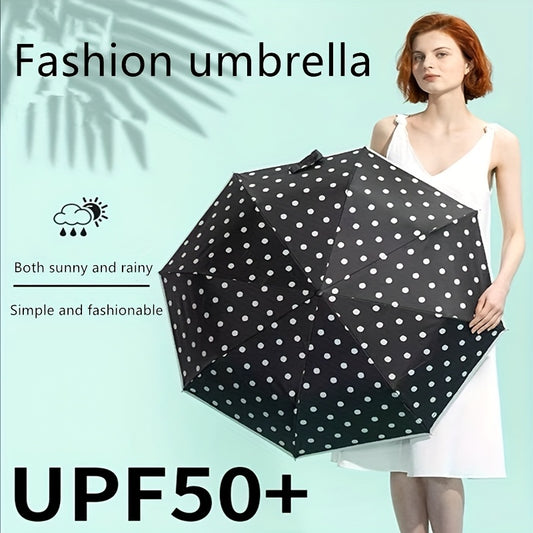 Polka Dot Umbrella Woman Folding Small Fresh Automatic Sun Umbrella