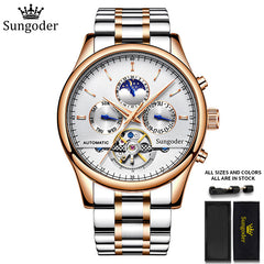 SUNGODER Auto Mechanical Men's Watch Stainless Steel Water Resistant