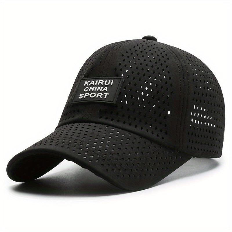 Rhombus Perforated Quick Drying Baseball Cap Outdoor Sports Sun Protection Hat