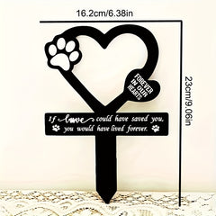 Acrylic Pet Memorial Monument for Dog Cat Waterproof Grave Pile