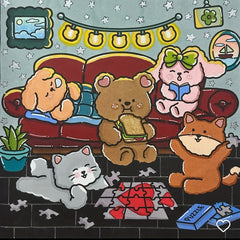 Fuzzy Theme Coloring Book for Adults