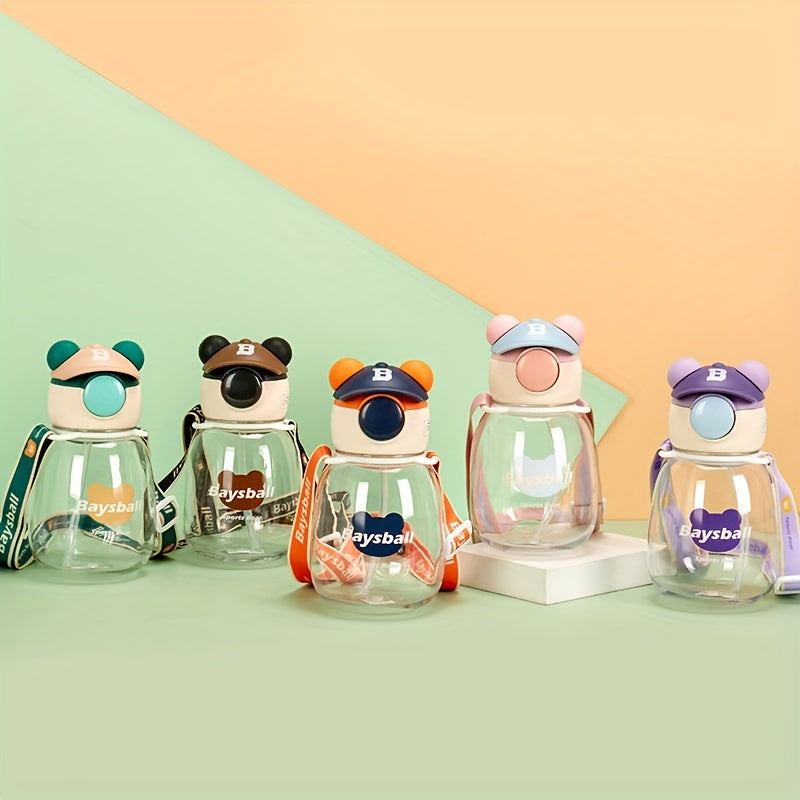 22oz Cartoon Little Bear Sippy Cup Leakproof Plastic Water Bottle