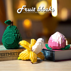 DIY Fruit Building Blocks Toys Banana Avocado Honey Peach
