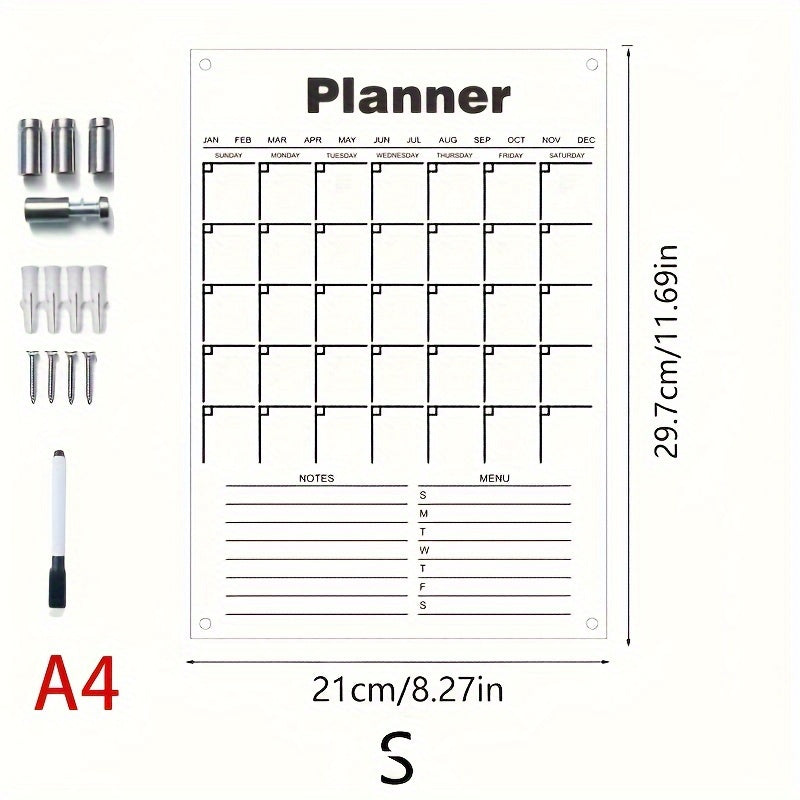 Acrylic Weekly Plan Board Erasable Transparent Message Board