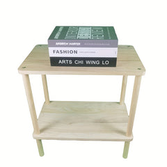 2-Story Wooden Small Table for Living Room & Bedroom Use