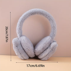 Winter Ear Warmers Cartoon Bear Hand Wash Knit Fabric