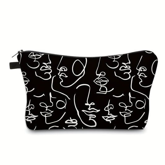 Abstract Figure Makeup Bag Water Resistant Travel Toiletry Bag