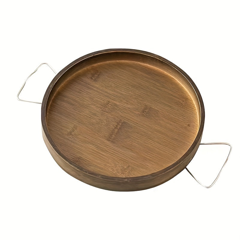 Bamboo Sofa Armrest Table Portable TV Tray Small Side Table