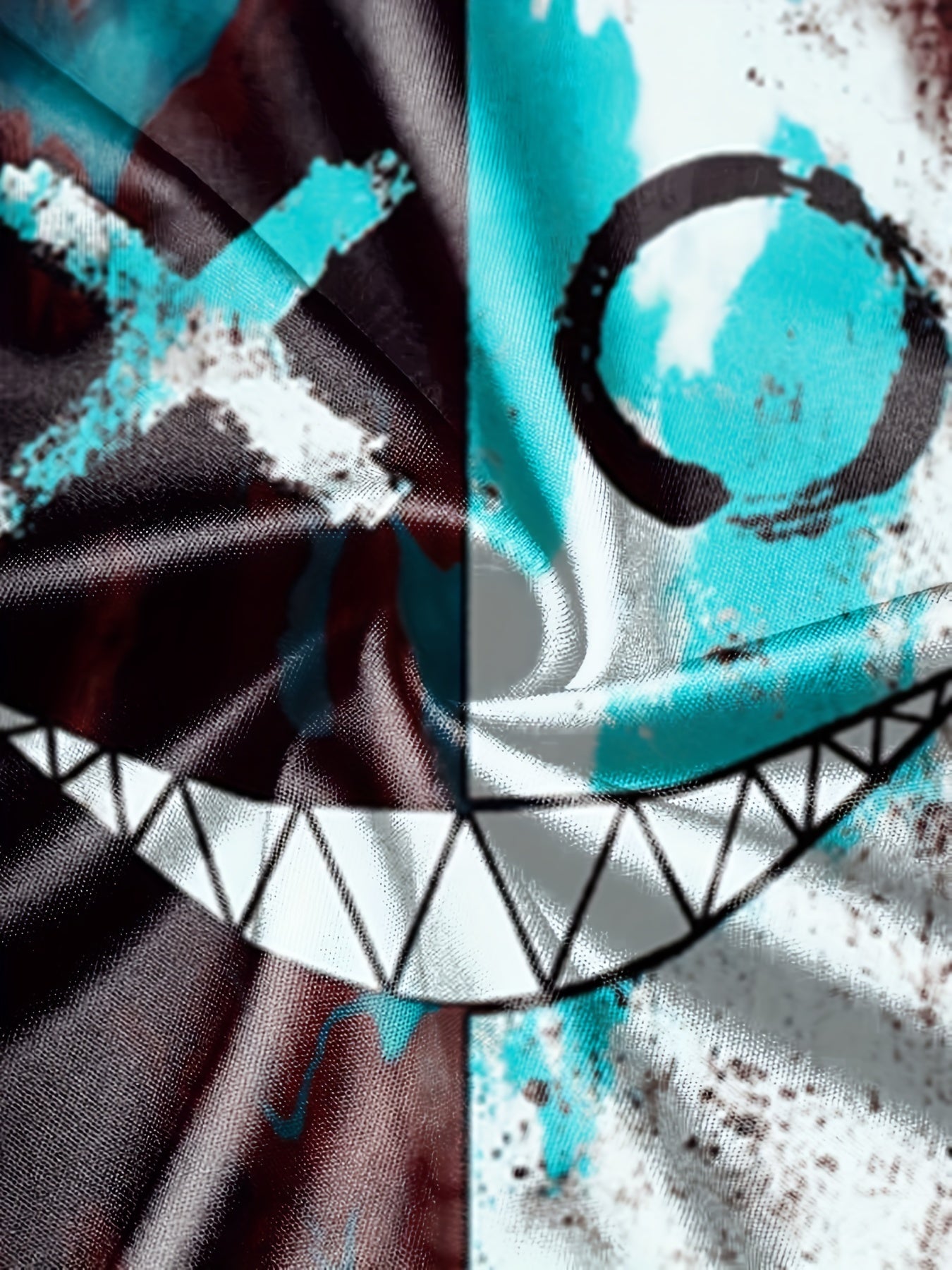 Boys Colorful Graffiti Face T Shirt Short Sleeve Tee