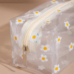 Clear Flower Makeup Bag Cosmetic Toiletry Make Up