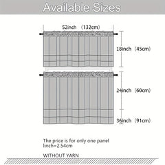 Boho Kitchen Curtains Linen Textured Modern Farmhouse Short Window Curtain