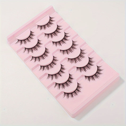 7 Pairs Manga Lashes Natural 3D Volume Wispy Anime Eyelashes Pack EYDEVRO
