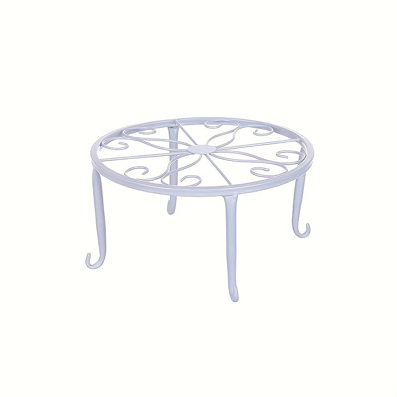 2pcs Metal Plant Supports Heavy Duty Round Iron Pot