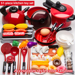 Kids Home Kitchen Toy Set Girl Baby Simulated Cooking Educational Toys