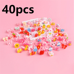 20pcs Cute Cartoon Kids Rings Set