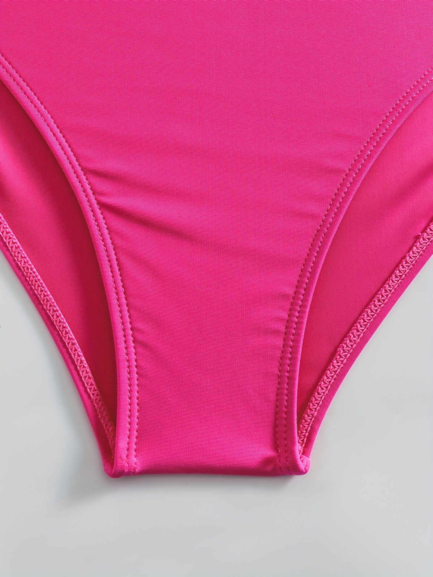 Dark Pink Tropical Print Tankini Sets V Neck Drawstring Tie Side High Cut