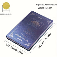 72 Color Eyeshadow Palette Book Style Pearly Matte Glitter Sequin Finish