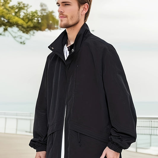 Men's Casual Zip Up Windbreaker Jacket