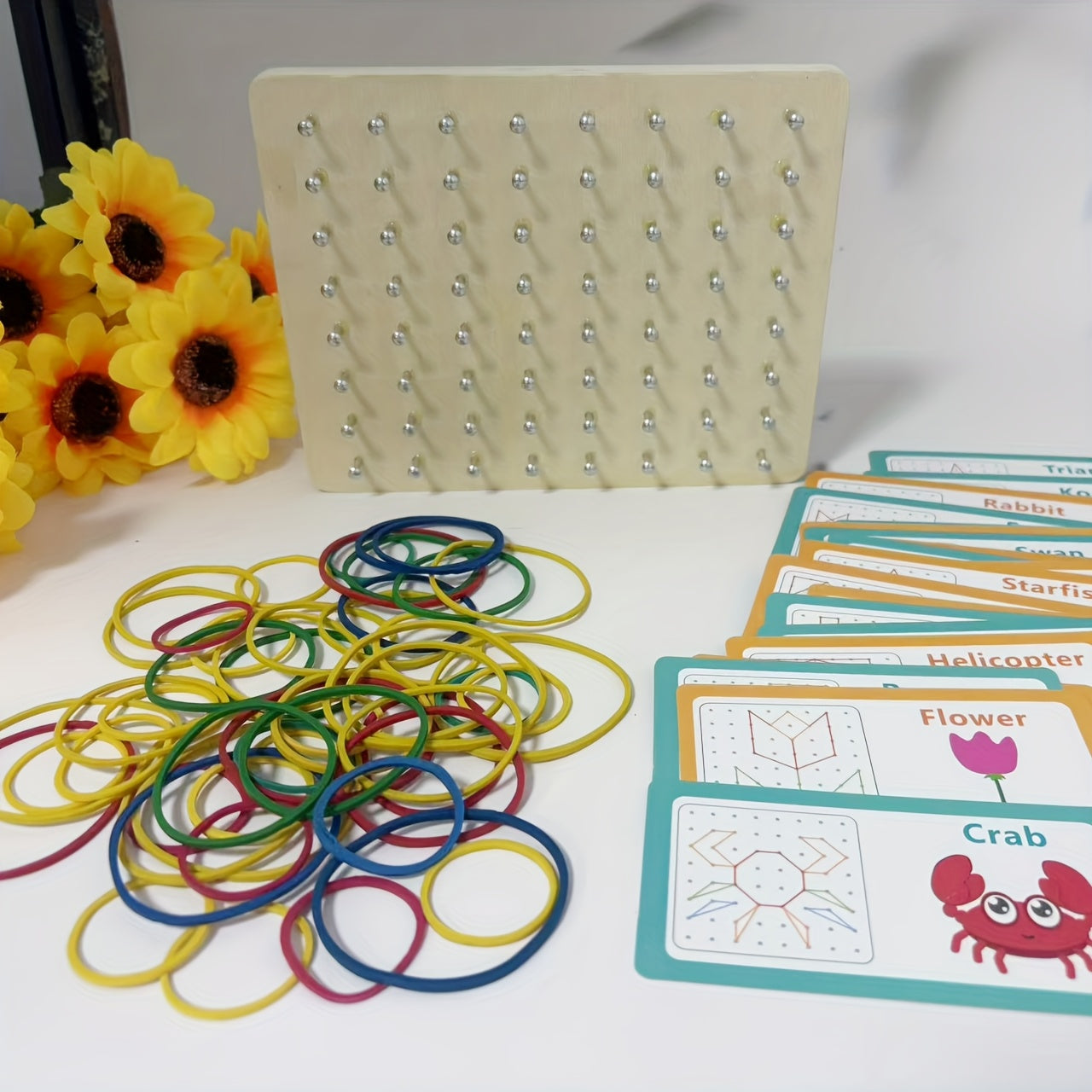 Geometric Pegboard Set for Kids Shape & Number Learning Toy
