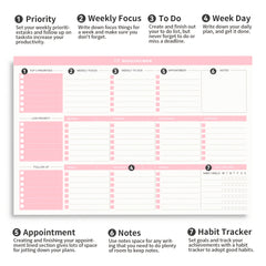 Daily To Do List Notepad Tear Off Planning Pad 52 Sheets