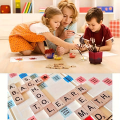 Wooden Alphabet Tiles Crafts Scrabble Letters DIY Gift Decorations