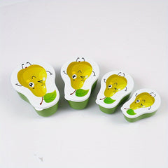 4pcs Fruit Pattern Sandwich Containers Portion Control Lunch Boxes for Snacks