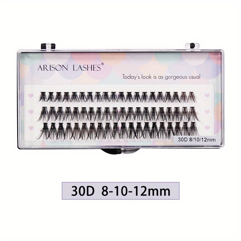 60pcs Cluster Lashes 20D 30D 40D 50D 8 12mm Mix D Curling DIY Individual Lashes
