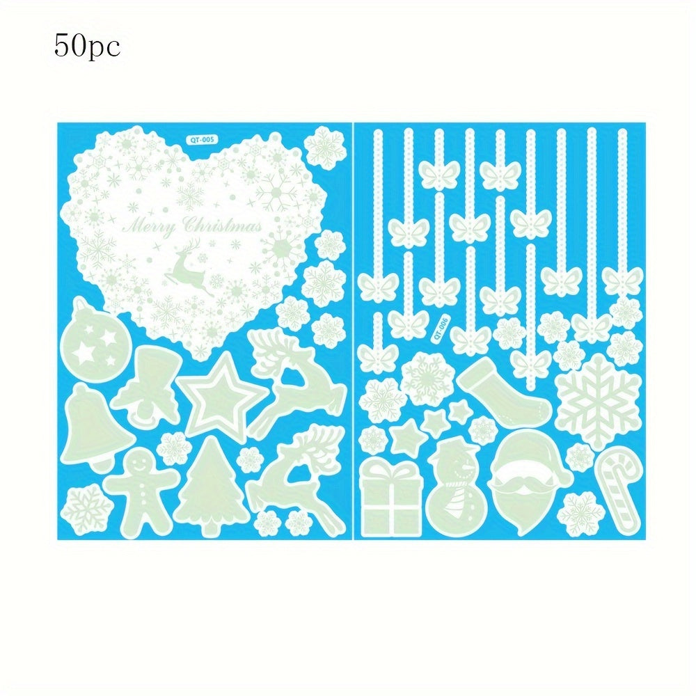 Luminous Electrostatic Window Stickers Christmas Snowflake Decoration