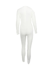 High Collar Long Sleeve Skinny Jumpsuit