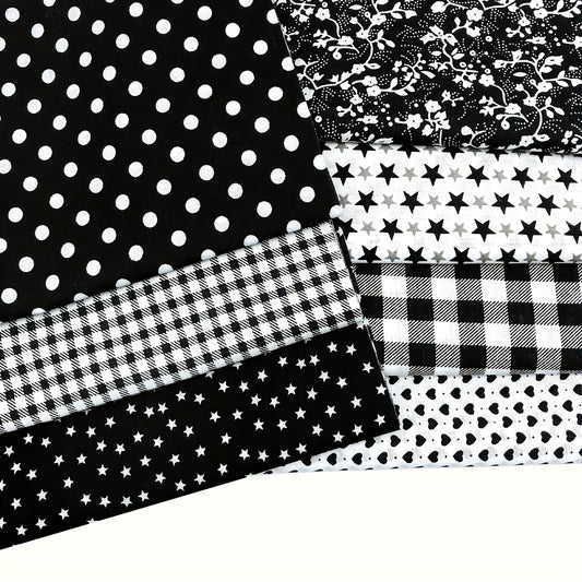 7pcs Floral Cotton Fabric Bundles For DIY Sewing Crafts
