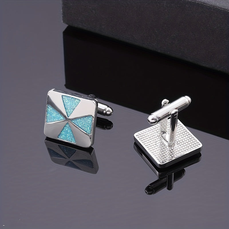 Glitter Square Cufflinks Men's Shirt Buckle Accessories
