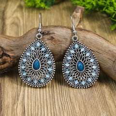 Vintage Geometric Earrings Rhinestone Boho Ear Jewelry Gift
