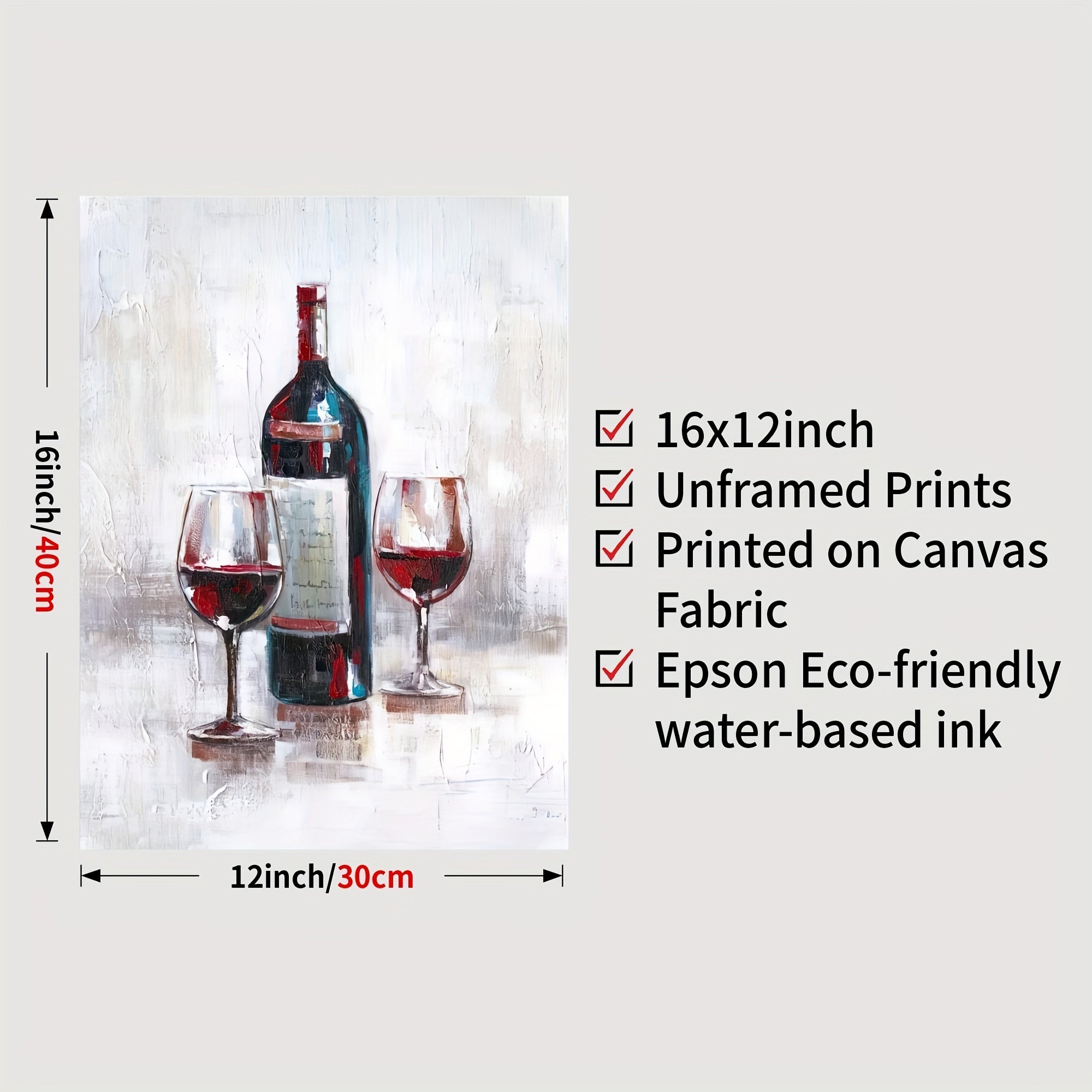Wine Pictures Poster Red Wine Bottle Kitchen Wall Decor Canvas Wall Art