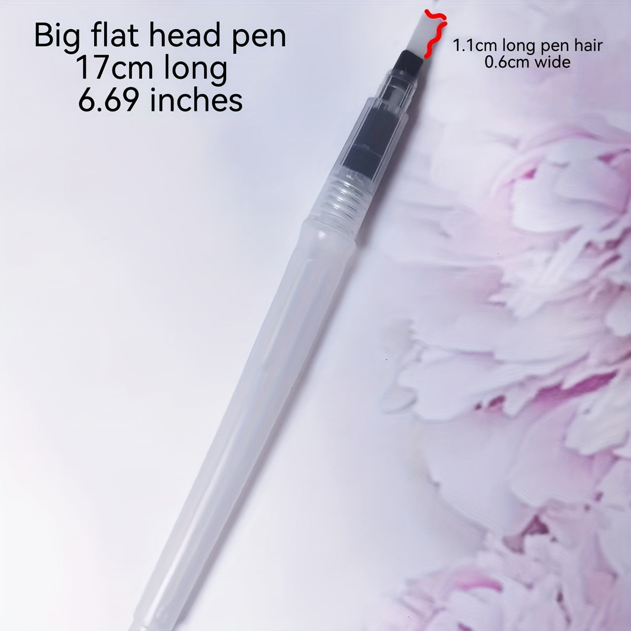 Solid Watercolor Brush Set 7pcs Flat and Round Tips