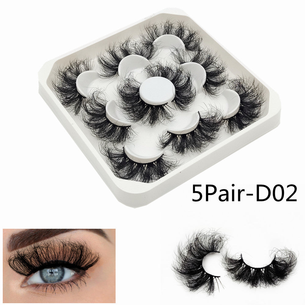 9D Fluffy Faux Mink Lashes Natural Wispy Style 20mm - Makeup and False Eyelashes