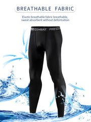 3pcs Cooling Men's Base Layer Tights for Fitness Performance