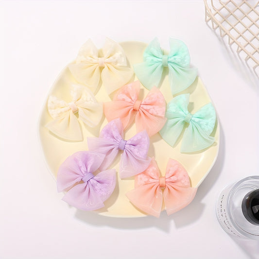 8pcs Baby Girls Bow Hair Clip Party Hair Accessories Sets