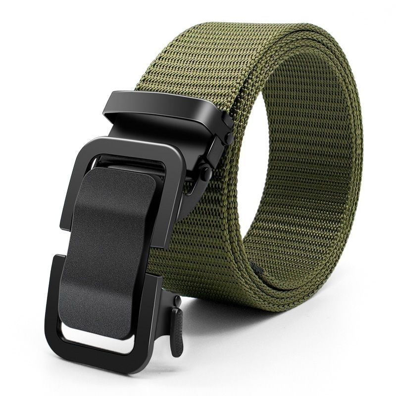 Toothless Automatic Buckle Canvas Military Training Belt