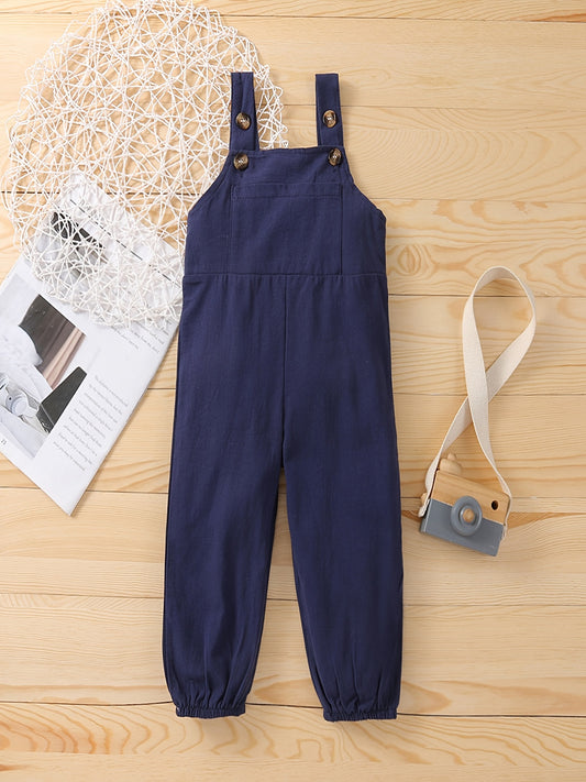 Girls Casual Vintage Bib Pants for Summer