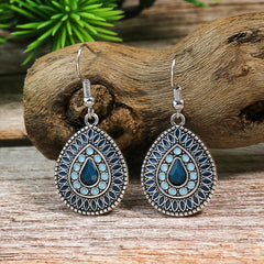 Vintage Geometric Earrings Rhinestone Boho Ear Jewelry Gift