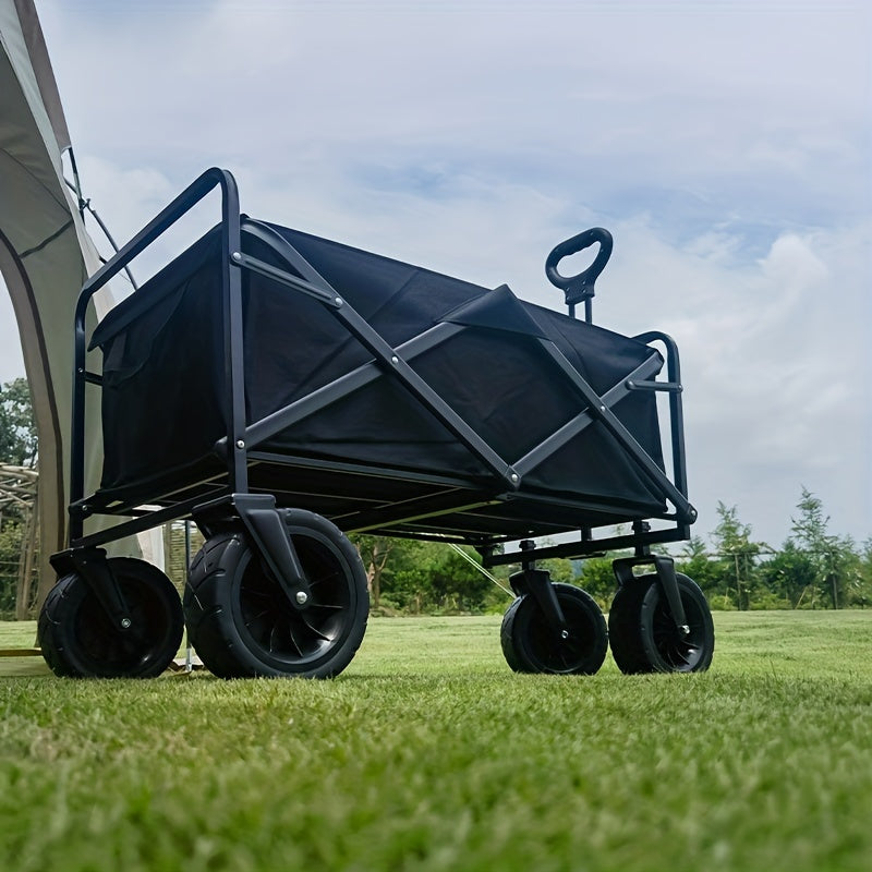 8 inch Wide Wheel Camping Cart Portable Folding Cart