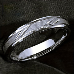 6 8MM Stainless Steel Couple Ring for Proposal Engagement Wedding Band