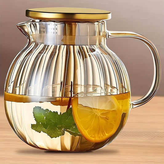 Glass Tea Kettle 44oz 1300ml Borosilicate Glass Teapot With Infuser And Lid