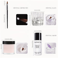 Beginner Acrylic Nail Kit with Acrylic Powder & Liquid Set - Easy to Use